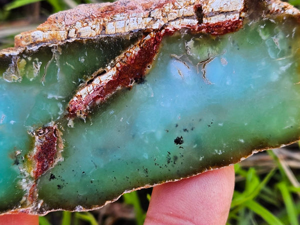 Polished  Chrysoprase slab CH463