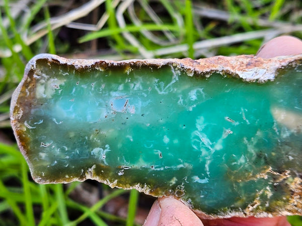 Polished  Chrysoprase slab CH463