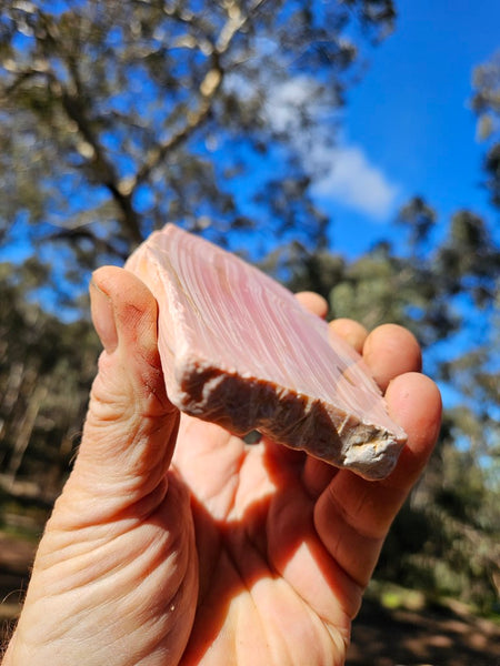 Polished Pink Opal slab POP190