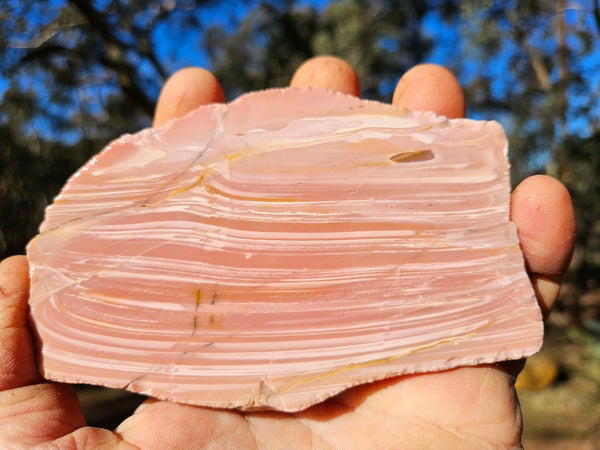 Polished Pink Opal slab POP190