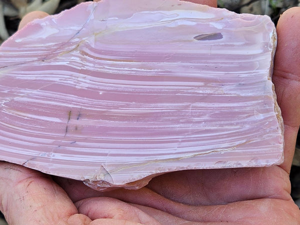 Polished Pink Opal slab POP190