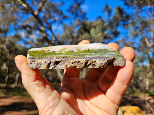 Epidote, Quartz & Axinite slab EPI71