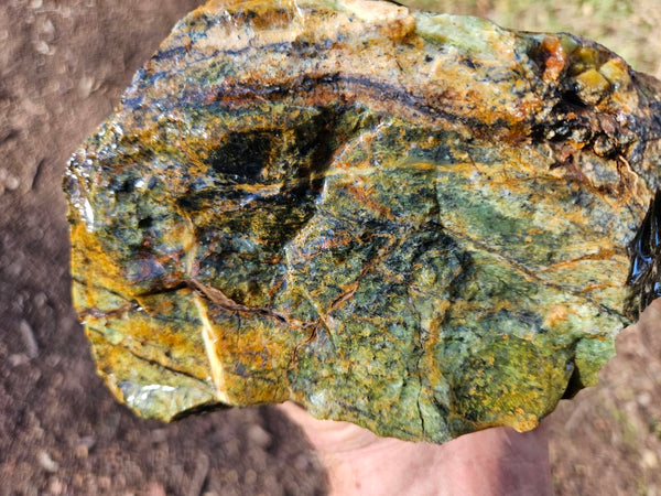 Opalised Serpentine rough.  OSR 107