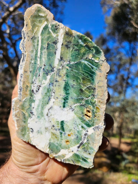 Polished Green Opal rock GRN104