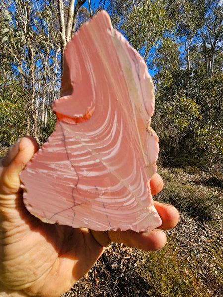 Polished Pink Opal slab POP192