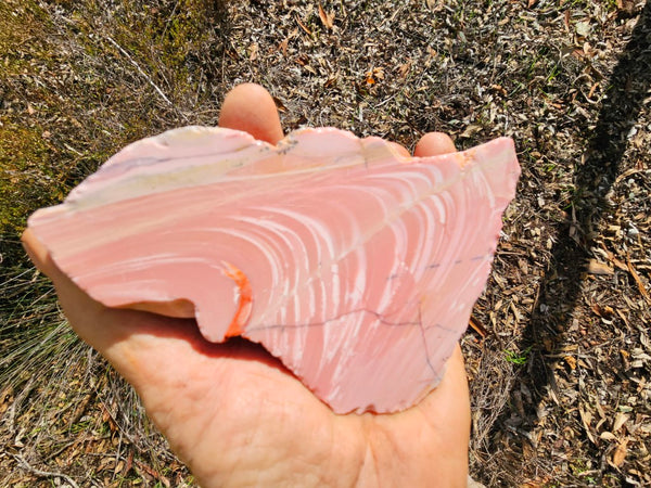 Polished Pink Opal slab POP192