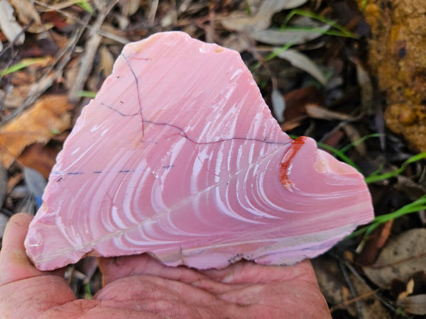 Polished Pink Opal slab POP192