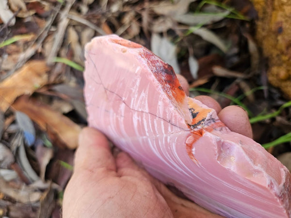 Polished Pink Opal slab POP192