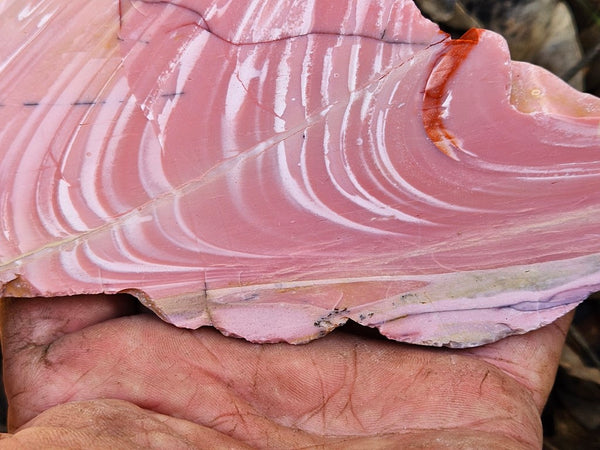 Polished Pink Opal slab POP192