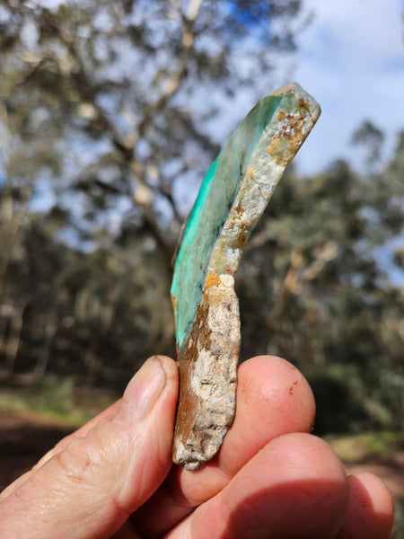 Polished  Chrysoprase slab CH465