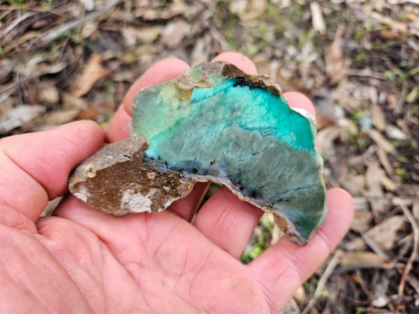 Polished  Chrysoprase slab CH465