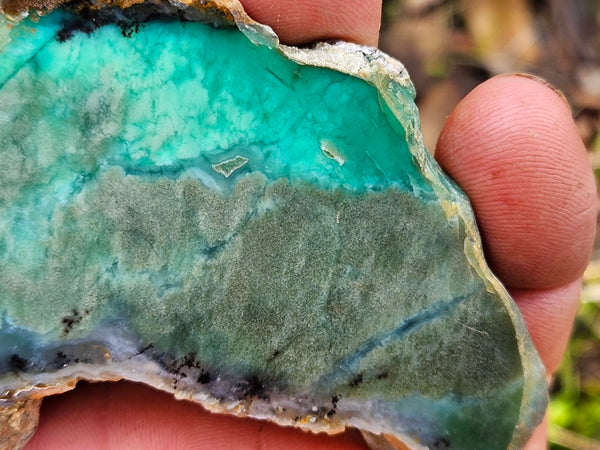 Polished  Chrysoprase slab CH465