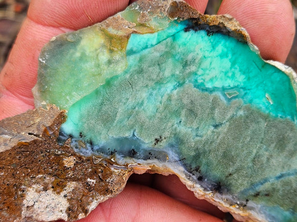 Polished  Chrysoprase slab CH465