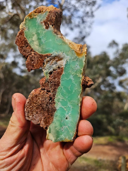 Polished  Chrysoprase slab CH466