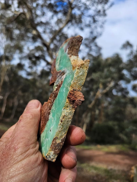 Polished  Chrysoprase slab CH466