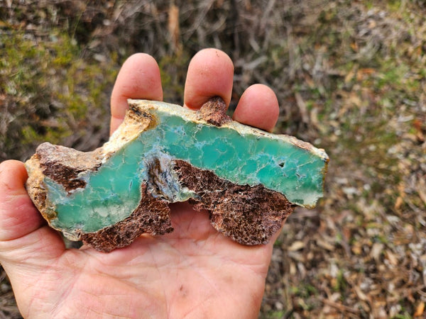 Polished  Chrysoprase slab CH466