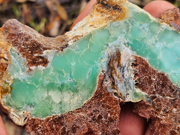 Polished  Chrysoprase slab CH466