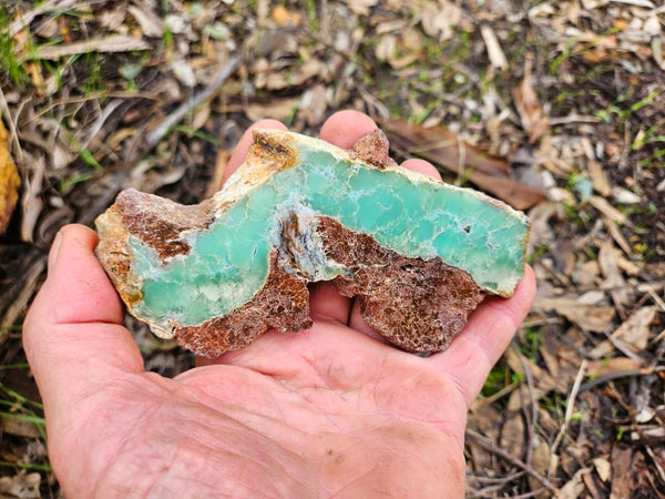 Polished  Chrysoprase slab CH466