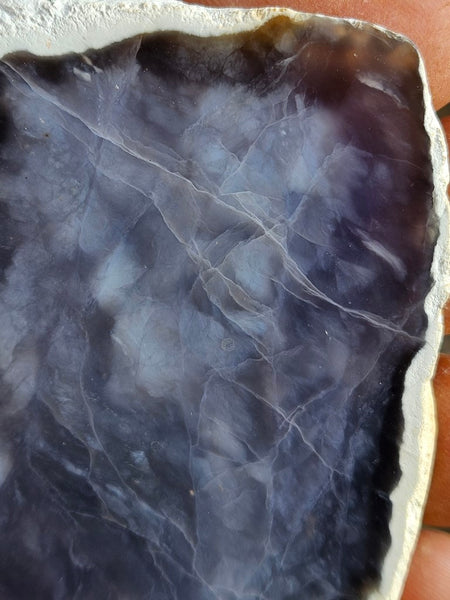 Purple Chalcedony polished slab PU135