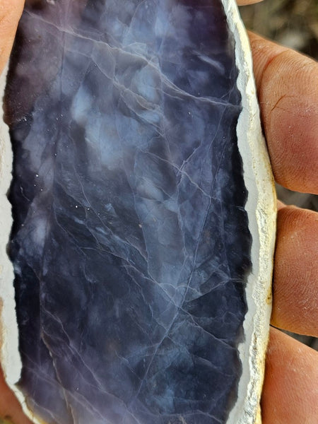 Purple Chalcedony polished slab PU135