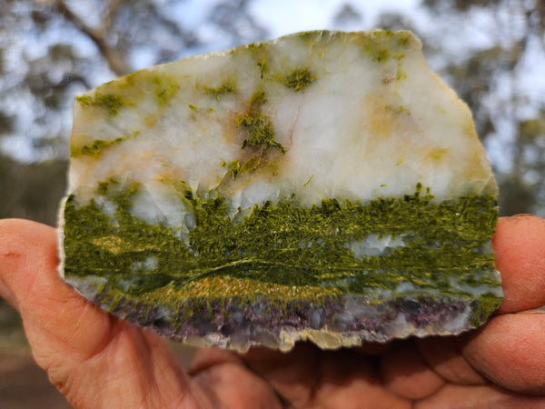 Epidote, Quartz & Axinite slab EPI73