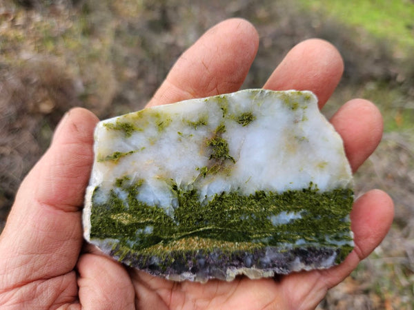 Epidote, Quartz & Axinite slab EPI73