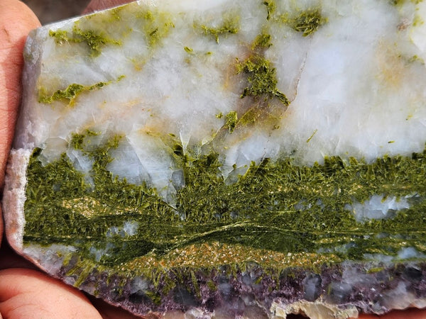 Epidote, Quartz & Axinite slab EPI73