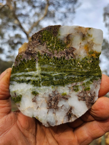 Epidote, Quartz & Axinite slab EPI74