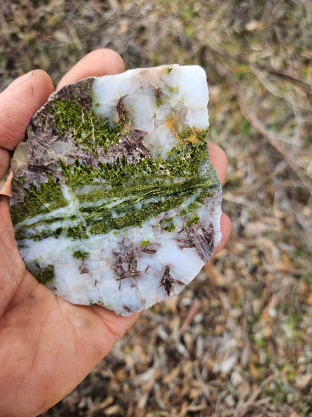 Epidote, Quartz & Axinite slab EPI74