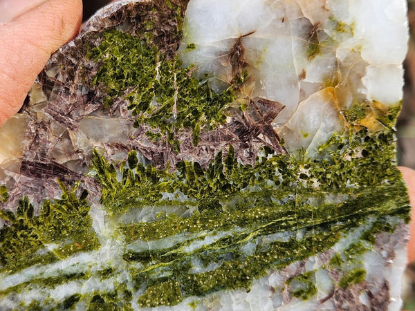 Epidote, Quartz & Axinite slab EPI74