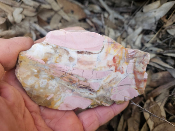 Polished Brecciated Pink Opal  slab POP194