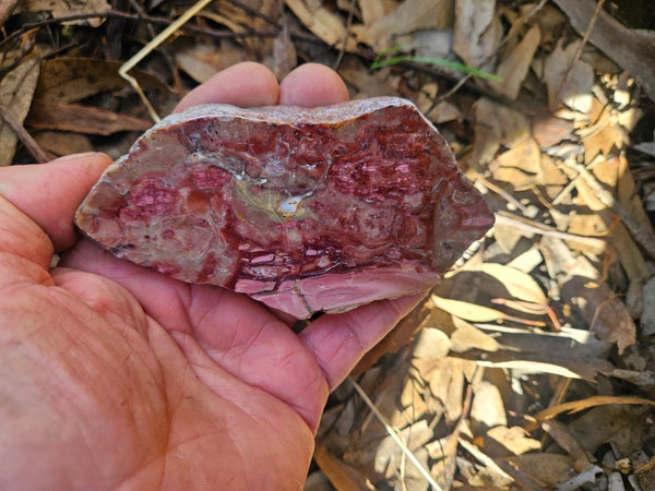 Polished Brecciated Pink Opal  slab POP195