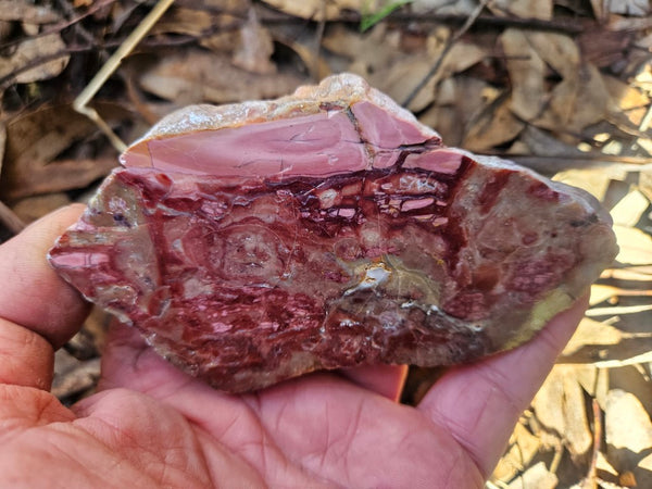 Polished Brecciated Pink Opal  slab POP195