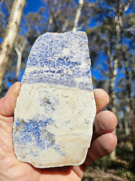 Polished Blue Lepidolite slab BL256