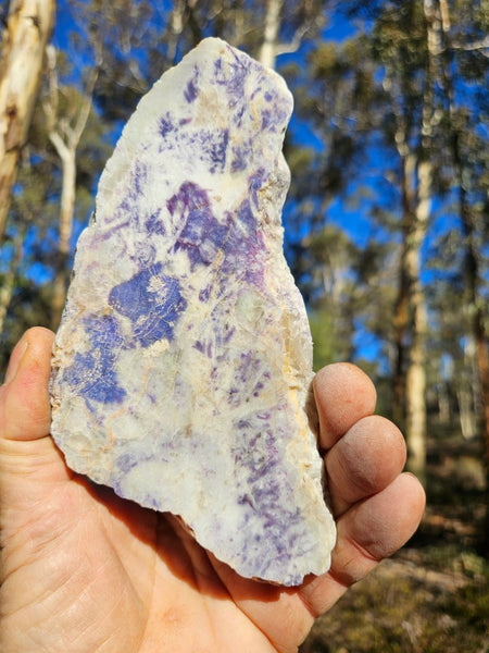 Polished Blue Lepidolite slab BL257