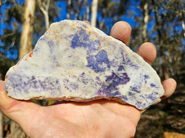 Polished Blue Lepidolite slab BL257