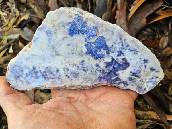 Polished Blue Lepidolite slab BL257