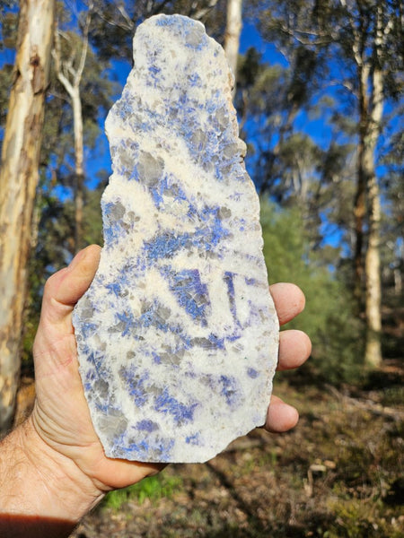 Polished Blue Lepidolite slab BL258