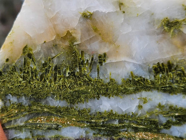 Epidote, Quartz & Axinite slab EPI75