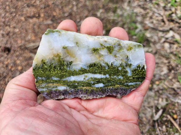 Epidote, Quartz & Axinite slab EPI75