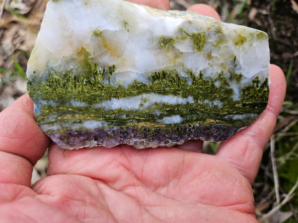 Epidote, Quartz & Axinite slab EPI75