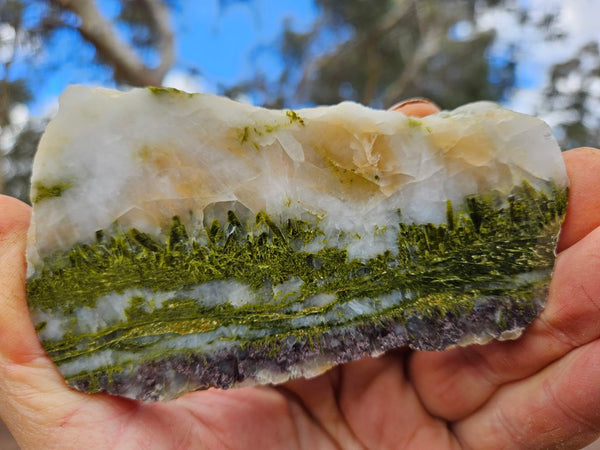 Epidote, Quartz & Axinite slab EPI76