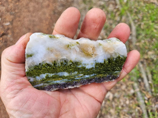 Epidote, Quartz & Axinite slab EPI76