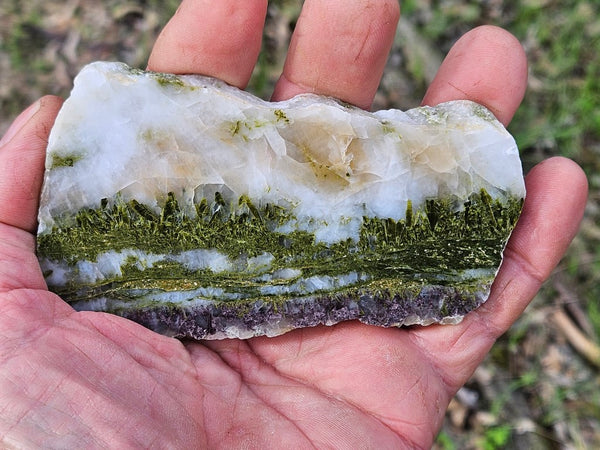 Epidote, Quartz & Axinite slab EPI76