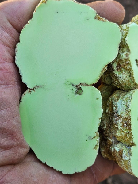 Pair of polished Magnesite halves. MAP209