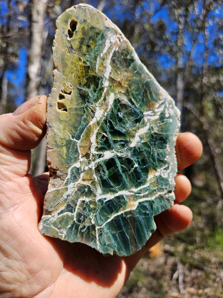 Polished Green Opal slab GRN105