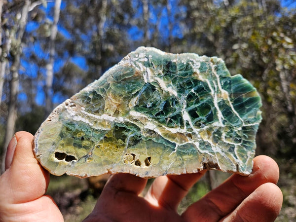 Polished Green Opal slab GRN105