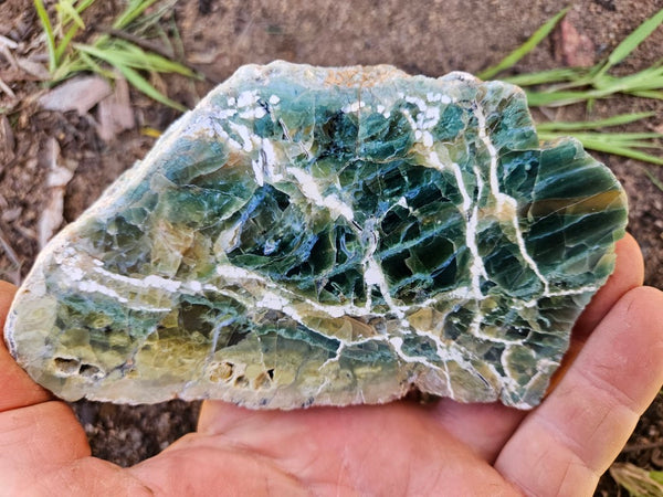 Polished Green Opal slab GRN105