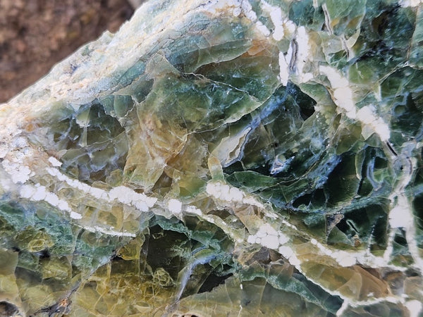 Polished Green Opal slab GRN105