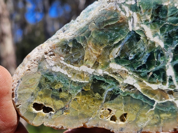 Polished Green Opal slab GRN105